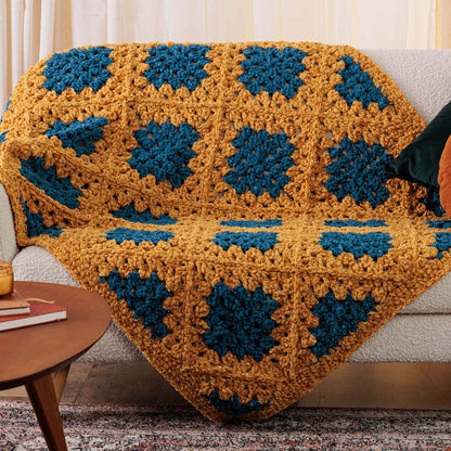 Bernat Gilded Whisper Crochet Granny Square Blanket Bernat Gilded Whisper Crochet Granny Square Blanket