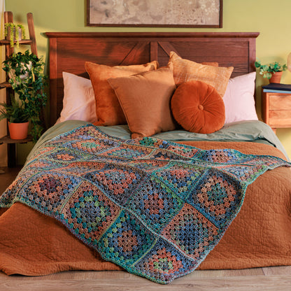 Bernat Patchwork Homestead Crochet Granny Blanket Bernat Patchwork Homestead Crochet Granny Blanket