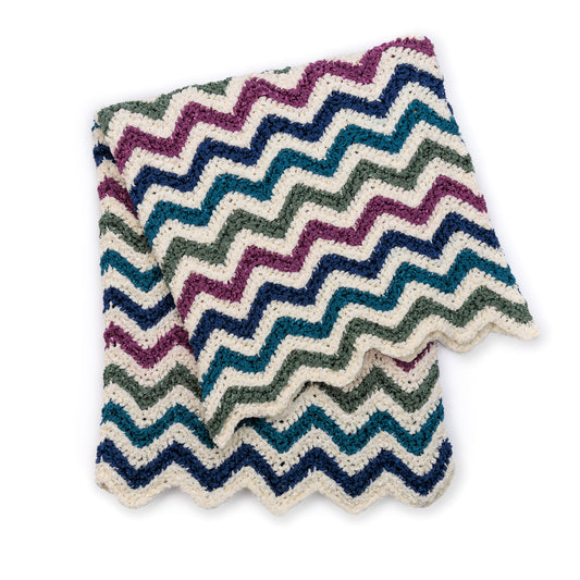 Bernat Velvet and Glass Crochet Chevron Blanket