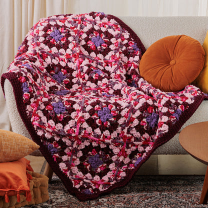 Bernat Blossom on the Bias Crochet Granny Blanket Bernat Blossom on the Bias Crochet Granny Blanket