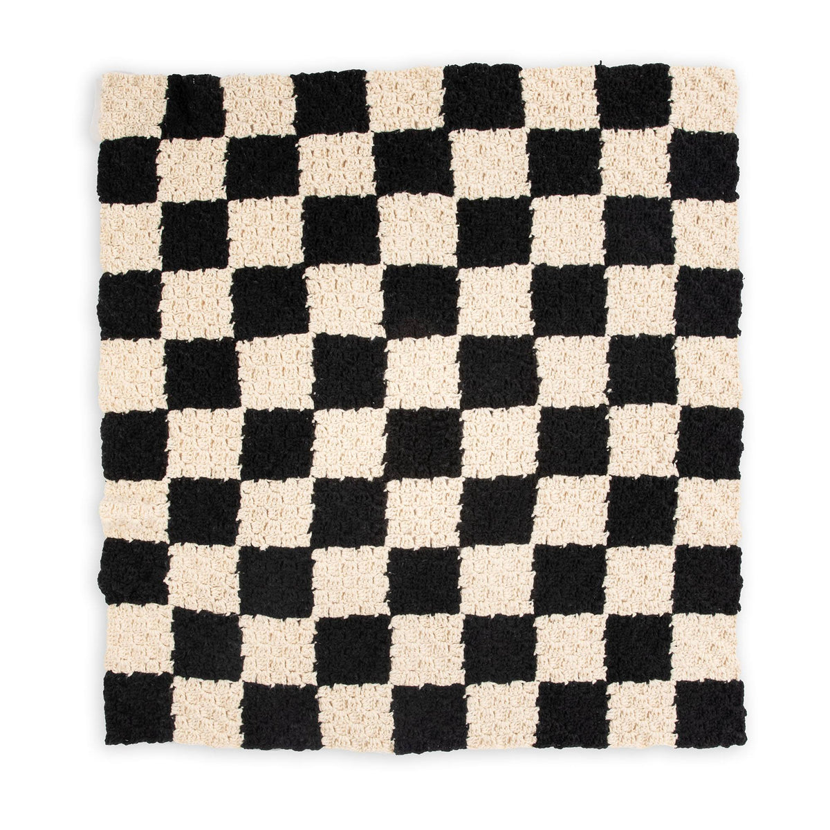 Crochet C2C Checkerboard Blanket made using Bernat yarn