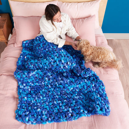 Bernat Mossy Stitch Crochet Blanket Mossy Stitch Crochet Blanket made using Bernat yarn