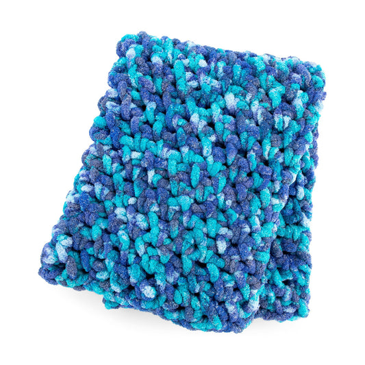 Mossy Stitch Crochet Blanket made using Bernat yarn