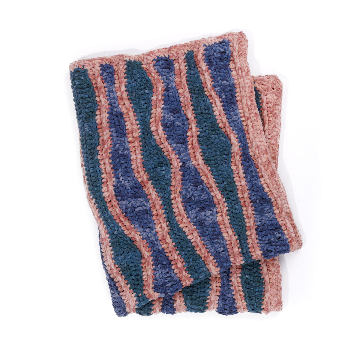 Crochet Waves Blanket made using Bernat yarn