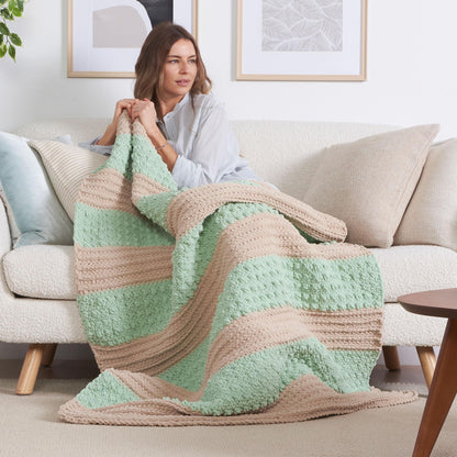 Bernat Texture Stripe Crochet Blanket Texture Stripe Crochet Blanket made using Bernat yarn