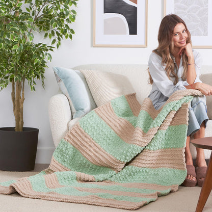 Bernat Texture Stripe Crochet Blanket Texture Stripe Crochet Blanket made using Bernat yarn