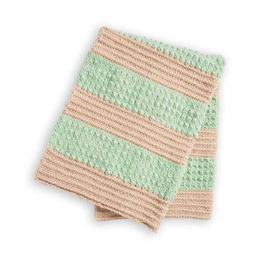Texture Stripe Crochet Blanket made using Bernat yarn