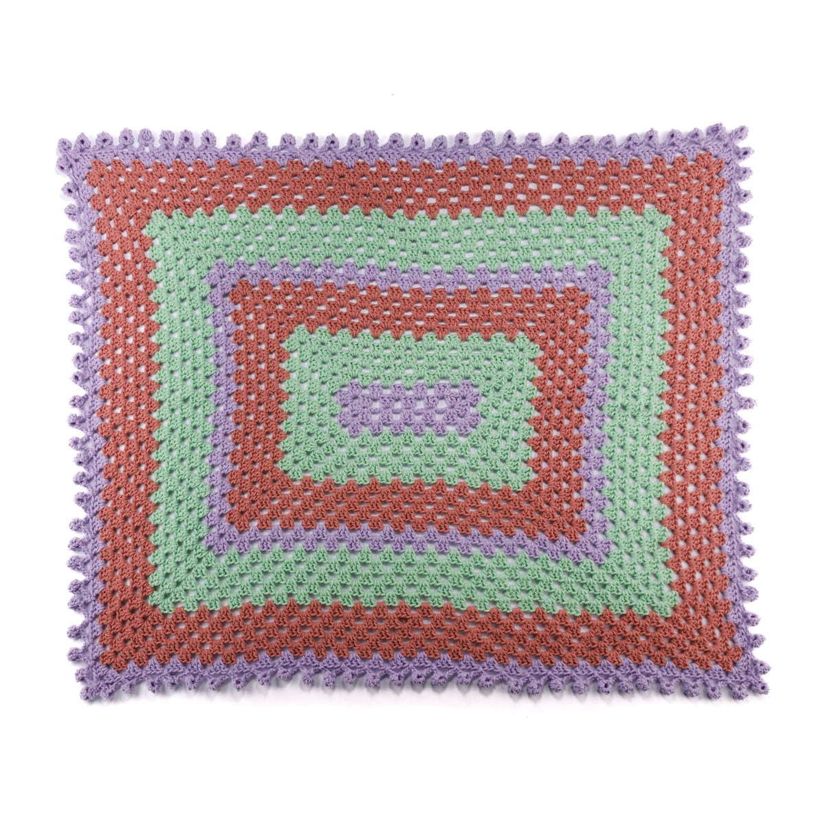 Bobble Edge Crochet Granny Blanket made using Bernat yarn