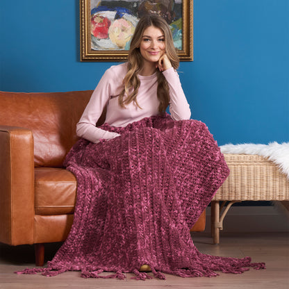 Bernat Mystical Twist Texture Stripe Afghan Mystical Twist Texture Stripe Afghan made using Bernat yarn