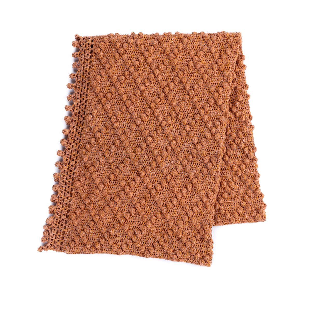 Textured Diamond Crochet Throw made using Bernat yarn