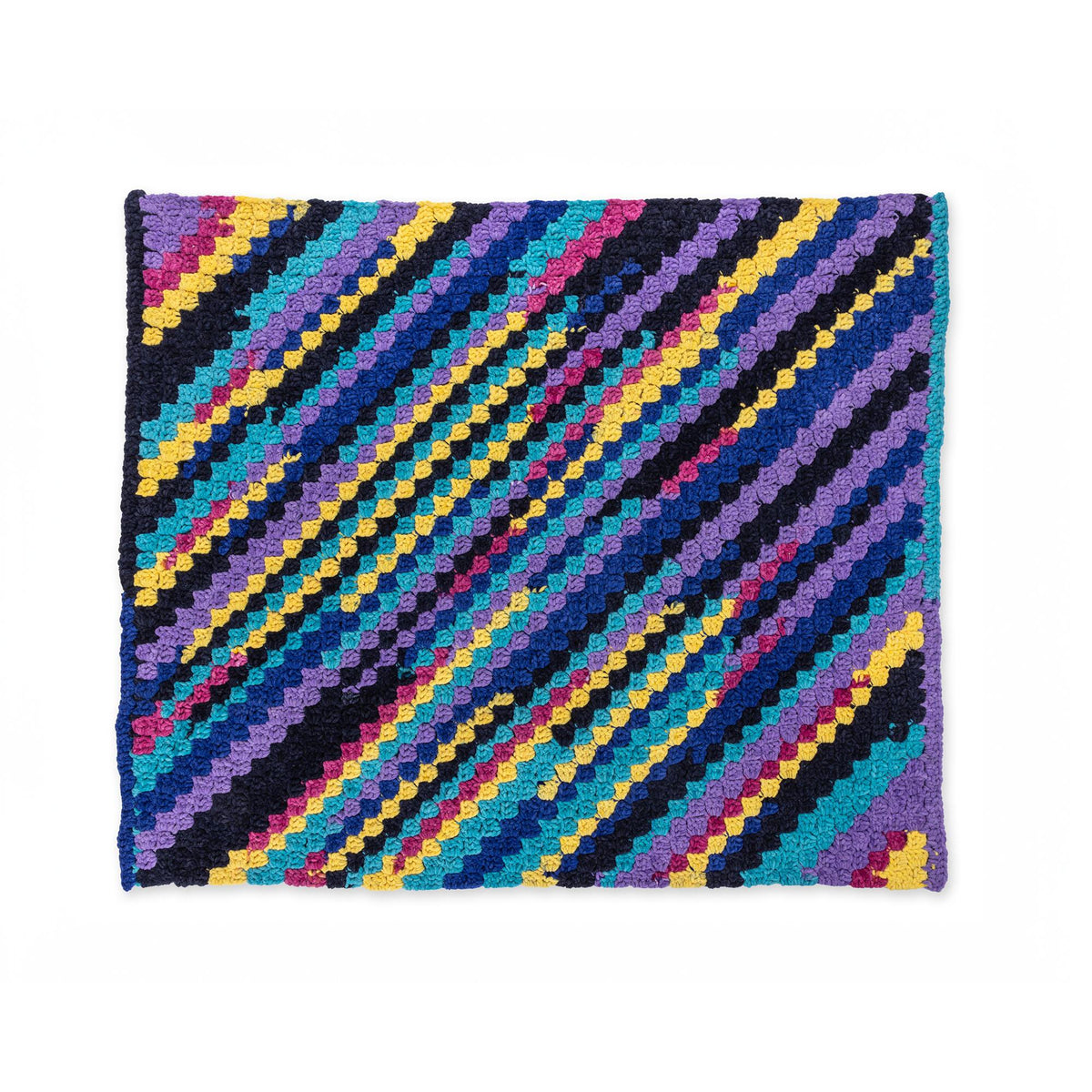 Cozy Colorburst Crochet C2C Blanket made using Bernat yarn