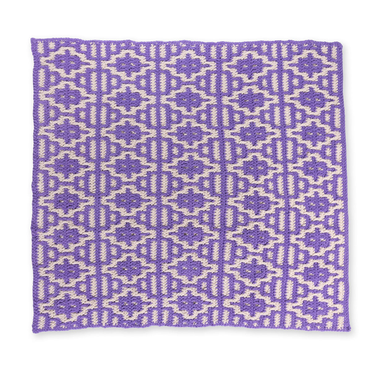 Prism Pathways Mosaic Crochet Blanket made using Bernat yarn