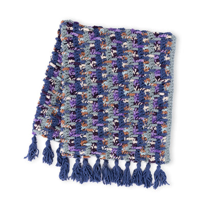 Bernat Stacking Steps Crochet Blanket Stacking Steps Crochet Blanket made using Bernat yarn