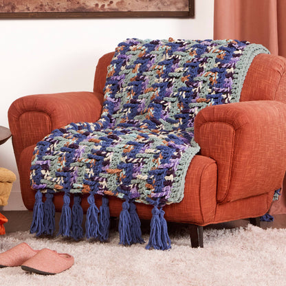 Bernat Stacking Steps Crochet Blanket Stacking Steps Crochet Blanket made using Bernat yarn