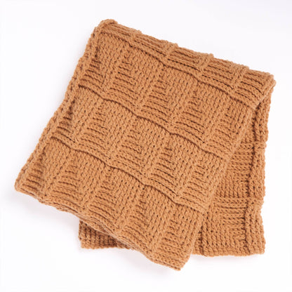 Bernat Embossed Faux-Miter Crochet Throw Embossed Faux-Miter Crochet Throw made using Bernat yarn