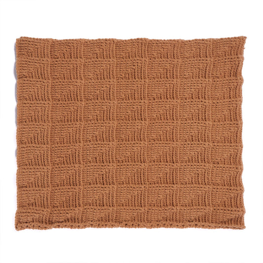 Embossed Faux-Miter Crochet Throw made using Bernat yarn