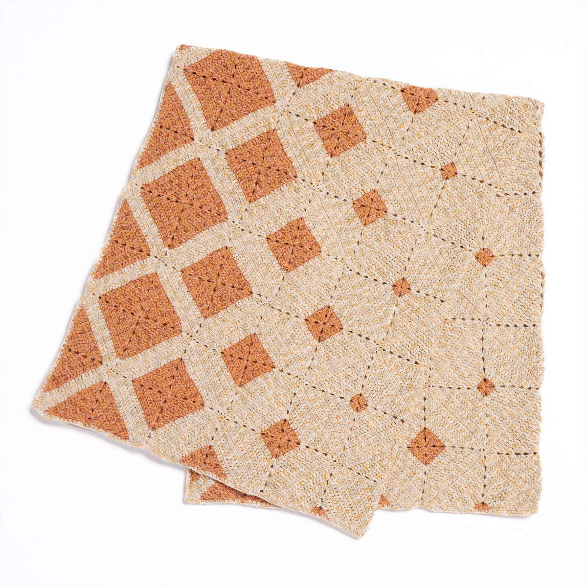 Crochet Citrine Sunset Blanket made using Bernat yarn