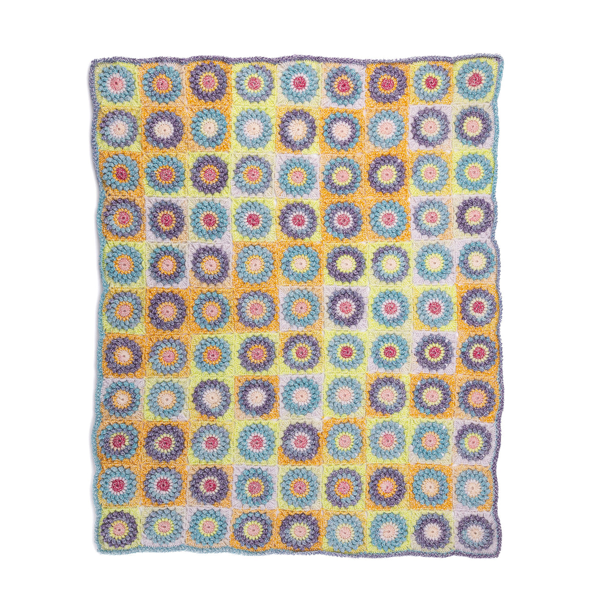 A crochet blanket with a starburst texture, Version 2