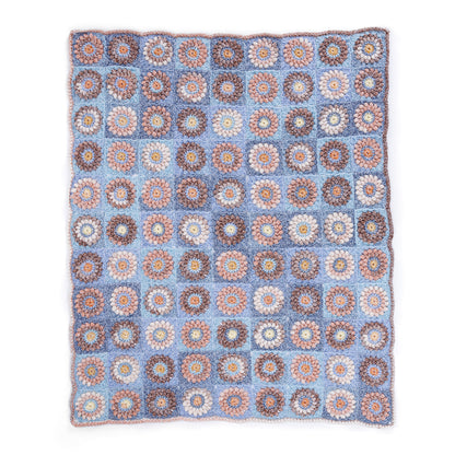 Bernat Starburst Texture Crochet Blanket A crochet blanket with a starburst texture, Version 1