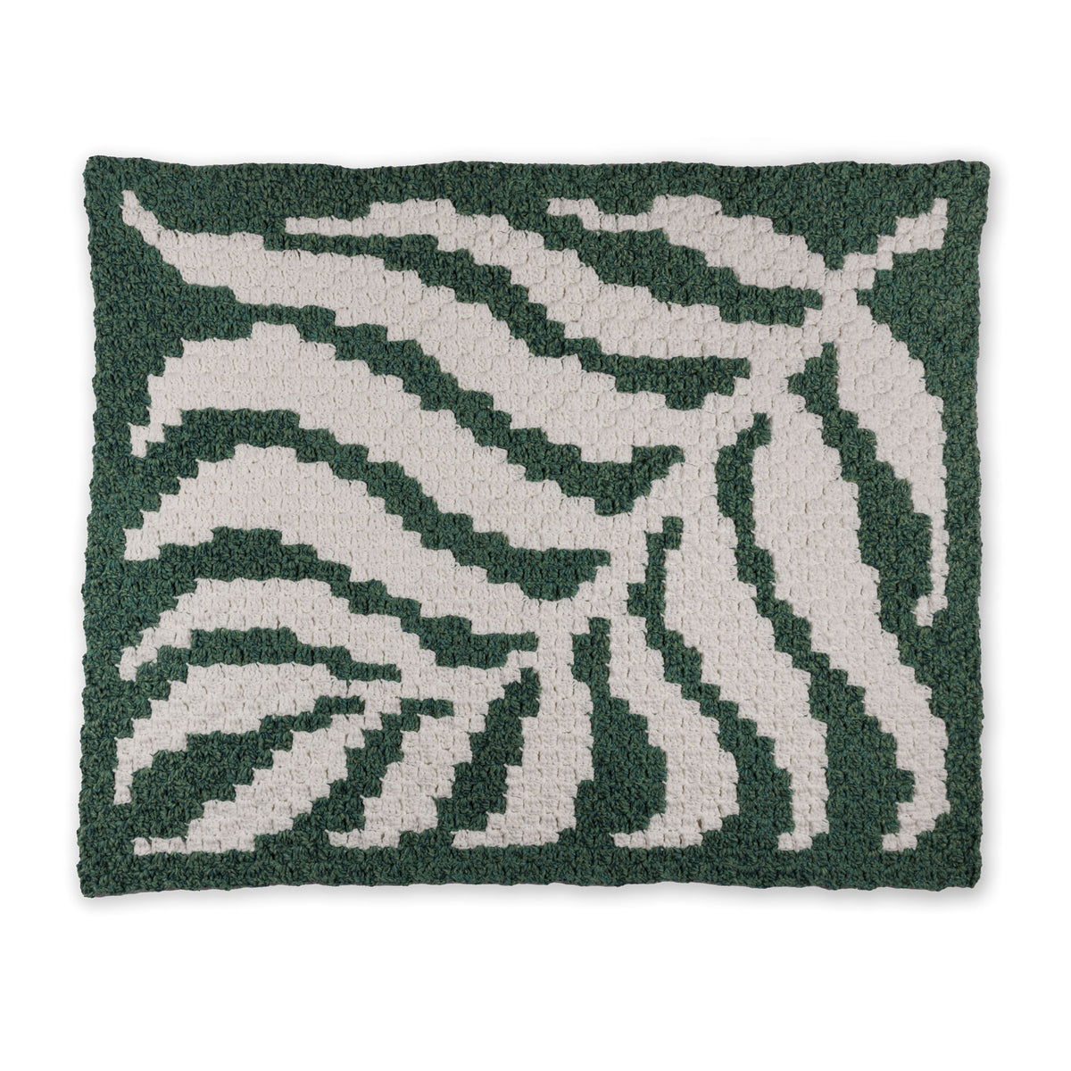 C2C Crochet Fern Frond Blanket made using Bernat yarn