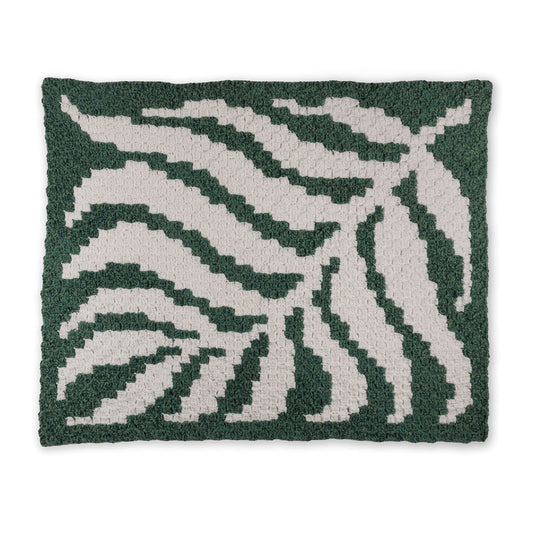 C2C Crochet Fern Frond Blanket made using Bernat yarn