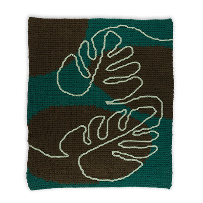 Bernat Crochet Modern Monstera Blanket Crochet Modern Monstera Blanket made using Bernat yarn
