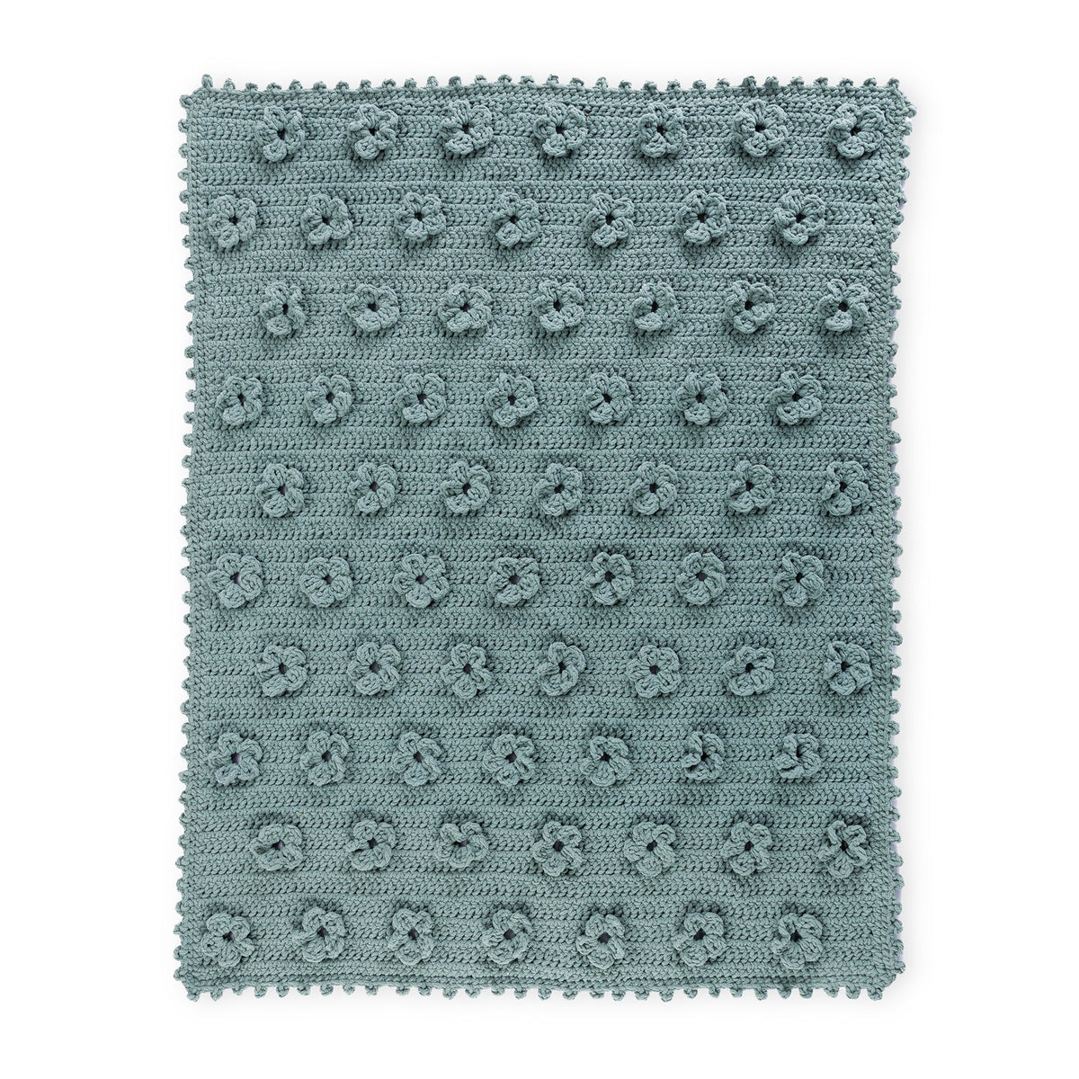 Meadow Flowers Crochet Blanket made using Bernat yarn