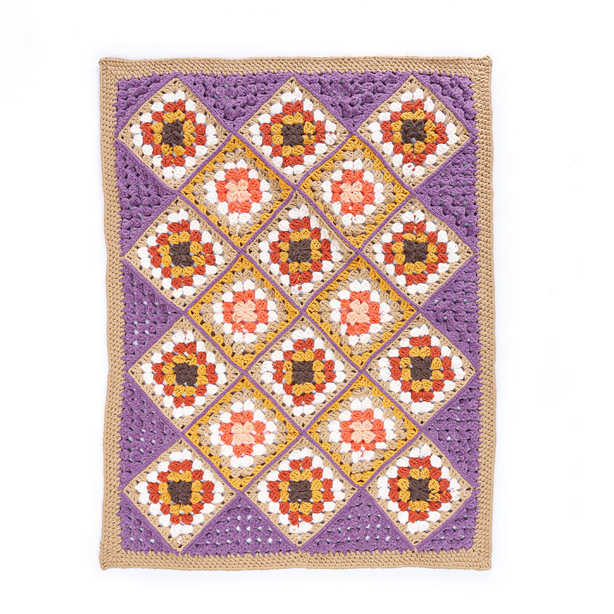 Granny’S Corner Crochet Blanket made using Bernat yarn