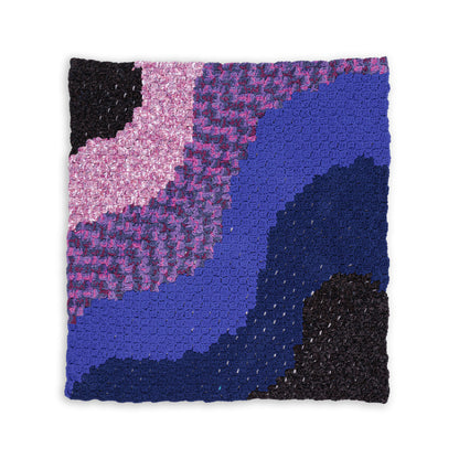 Bernat Do The Wave C2C Crochet Blanket Space corner to corner crochet blanket made using Bernat yarn.