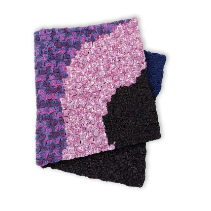 Bernat Do The Wave C2C Crochet Blanket Space corner to corner crochet blanket made using Bernat yarn.