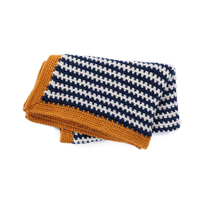 Bernat Ticking Stripe Crochet Blanket Ticking Stripe Crochet Blanket made using Bernat yarn