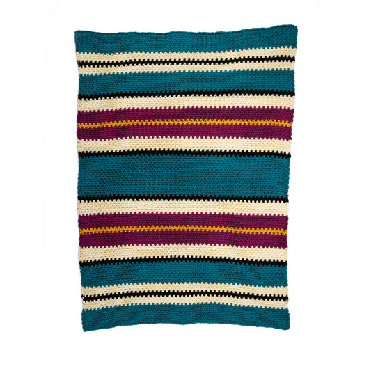 Crochet Class Act Blanket made using Bernat yarn