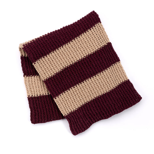 Deep Ridge Crochet Blanket made using Bernat yarn