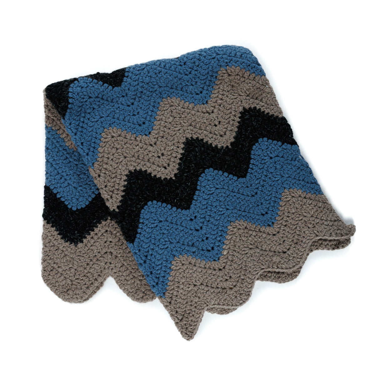 Crochet Mountain Mist Throw made using Bernat yarn