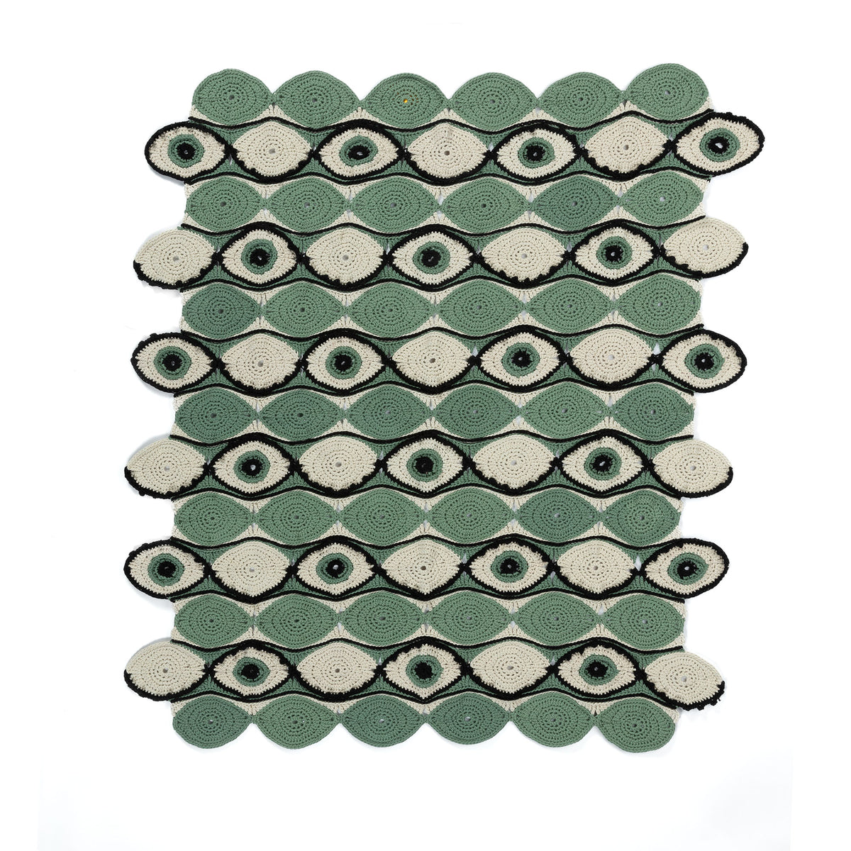 Eye See You Crochet Blanket made using Bernat yarn