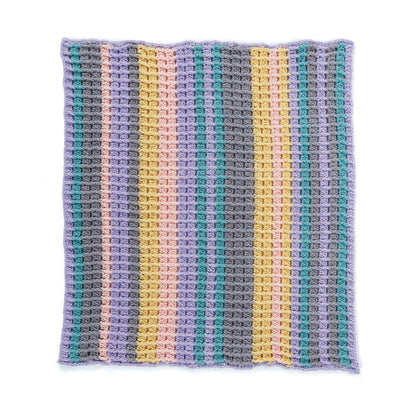 Bernat Suit Your Mood Crochet Blanket Suit Your Mood Crochet Blanket made using Bernat yarn on a white background
