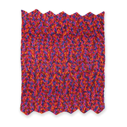 Bernat Candy Crochet Chevron Blanket Candy Crochet Chevron Blanket made using Bernat yarn on a white background
