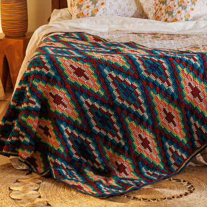 Bernat Diamond Dancer Crochet Blanket Diamond Dancer Crochet Blanket made using Bernat yarn