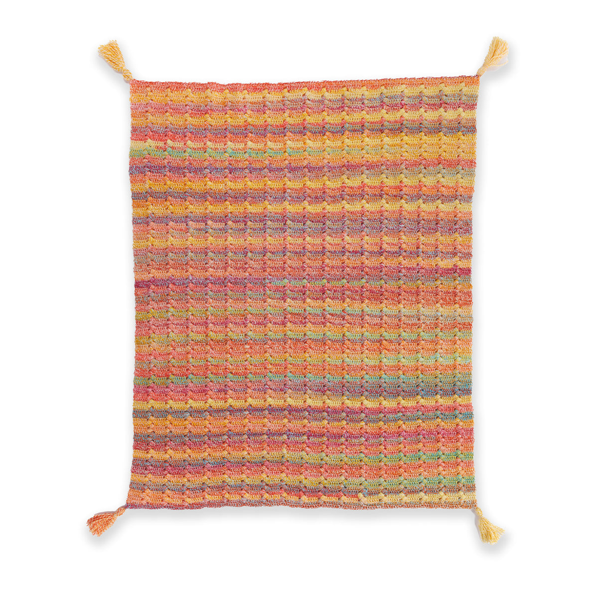 Summer Harmony Crochet Blanket made using Bernat yarn
