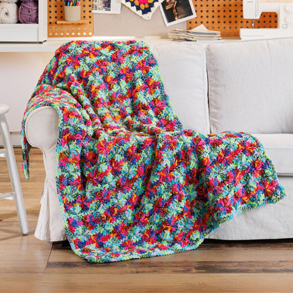 Bernat Pinwheel Pop Crochet Blanket Pinwheel Pop Crochet Blanket made using Bernat yarn