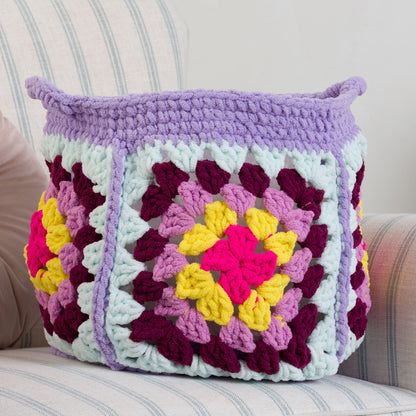 Bernat Crochet Granny's Stash Basket Crochet Granny'S Stash Basket made using Bernat yarn