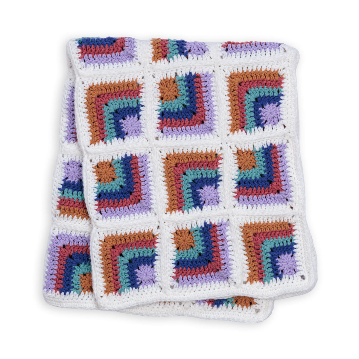 Bright Side Crochet Blanket made using Bernat yarn