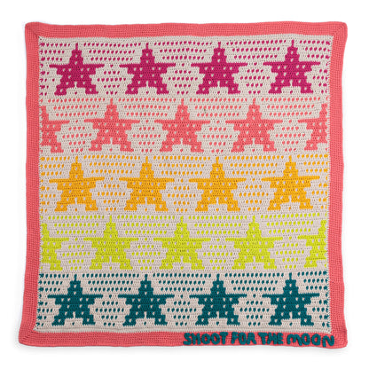Bernat Crochet Star Bright Mosaic Blanket Crochet Star Bright Mosaic Blanket made using Bernat yarn