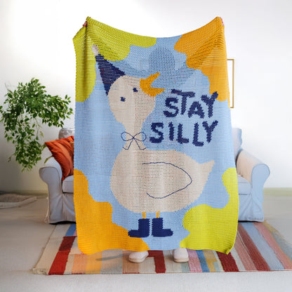 Bernat Silly Goose Crochet Blanket Silly Goose Crochet Blanket made using Bernat yarn