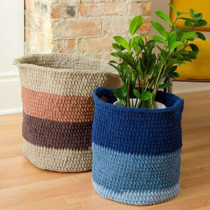 Bernat Crochet Stash Basket Bernat Blanket O'Go