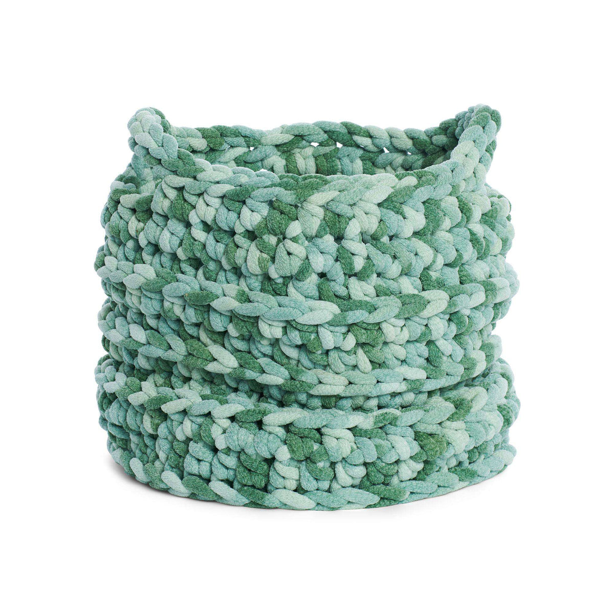 Crochet Basket made in Bernat Plush Big Yarn