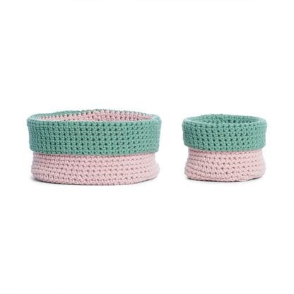 Bernat Crochet Beginner Colorblock Baskets Crochet Basket made in Bernat Maker Yarn