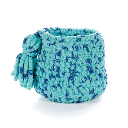 Bernat Stitch and Store Crochet Basket Stitch And Store Crochet Basket made using Bernat yarn in a styled lifestyle setting