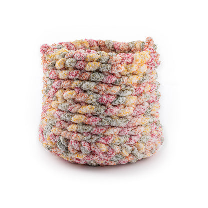 Bernat Round and Round Crochet Basket Round And Round Crochet Basket made using Bernat yarn on a white background