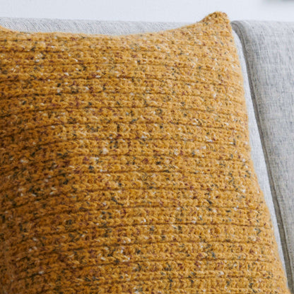 Bernat Felted Crochet Corrugated Pillow Cover Crochet Pillow Cover made in Bernat Felted Yarn